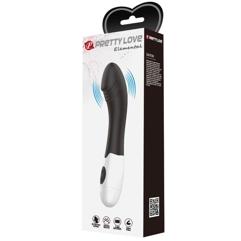 PRETTY LOVE - VIBRADOR ELEMENTAL PUNTO G 30 MODOS NEGRO