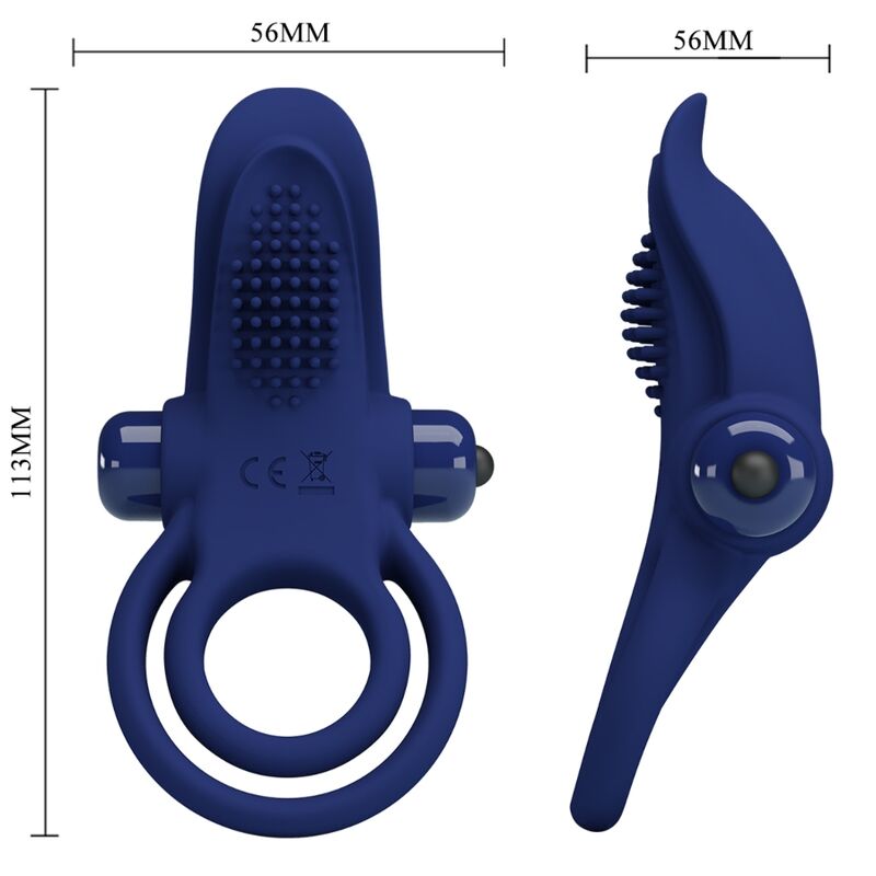 PRETTY LOVE - ANILLO DOBLE BRONSON CON VIBRACIÓN AZUL