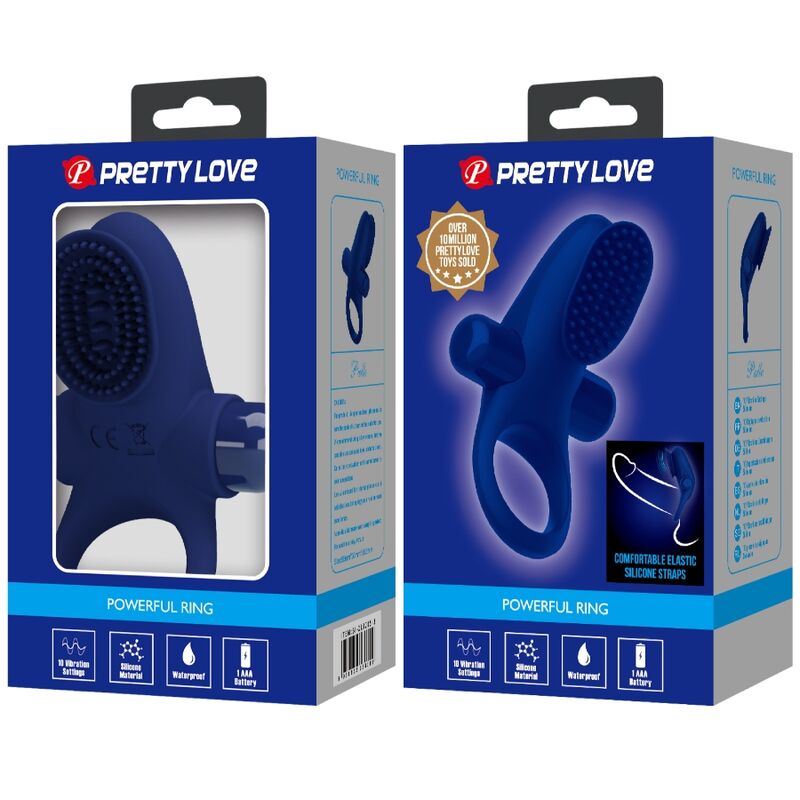 PRETTY LOVE - ANILLO PALLE CON VIBRACIÓN AZUL