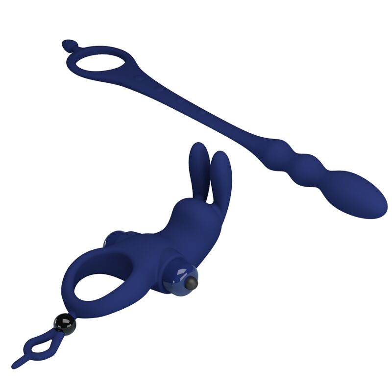 PRETTY LOVE - ANELLO VIBRATORE CONIGLIO AYAD CON TAPPO BLU