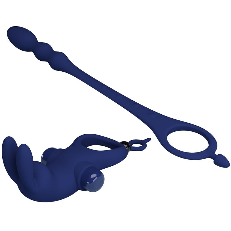 PRETTY LOVE - ANELLO VIBRATORE CONIGLIO AYAD CON TAPPO BLU
