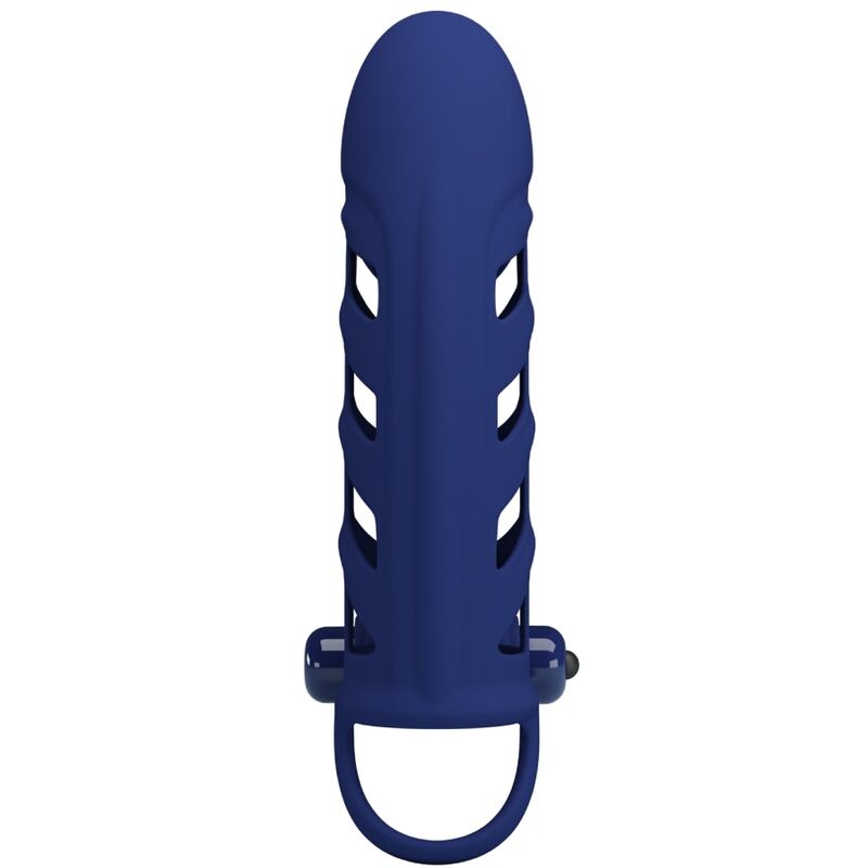 PRETTY LOVE - ANELLO VIBRATORE ALTAF CON GUAINA IN SILICONE BLU