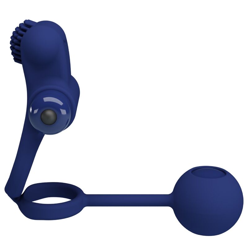 PRETTY LOVE - REMINGTON ANILLO VIBRADOR DOBLE CON ENCHUFE AZUL