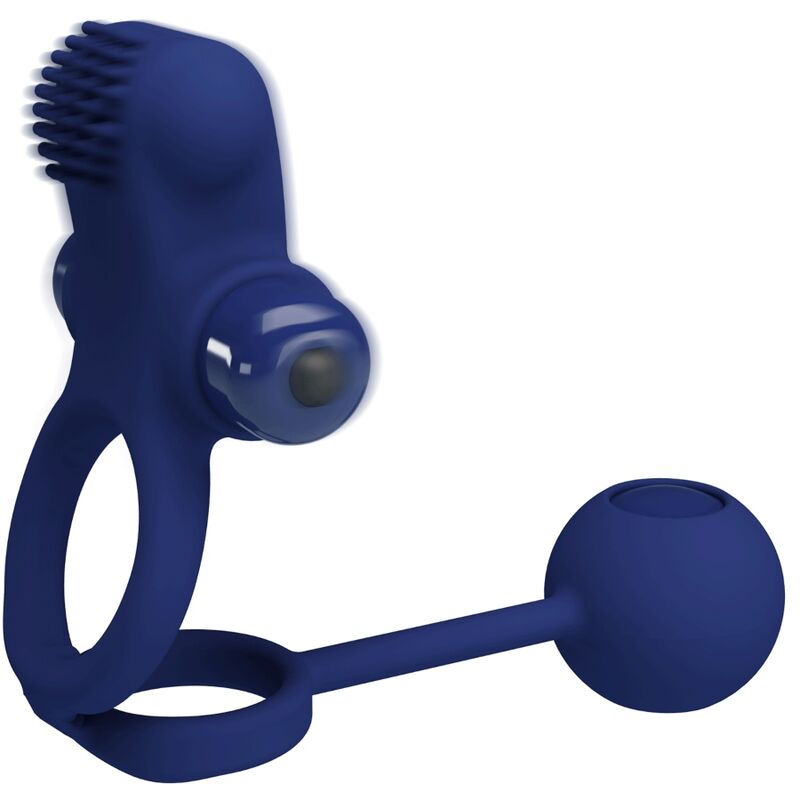 PRETTY LOVE - REMINGTON ANILLO VIBRADOR DOBLE CON ENCHUFE AZUL