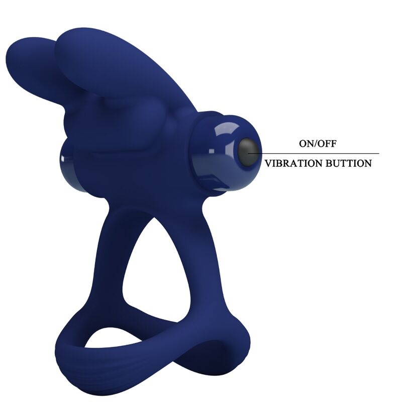 PRETTY LOVE - ANELLO VIBRANTE DOPPIO FRANCISCO CONIGLIO BLU