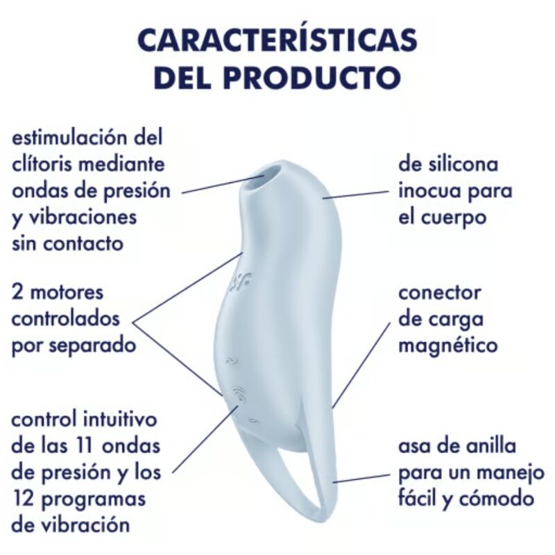 SATISFYER - POCKET PRO 1 STIMOLATORE CLITORIDEO AZZURRO