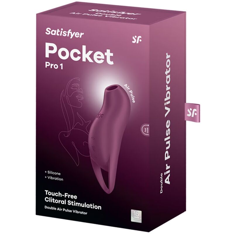 SATISFYER - POCKET PRO 1 STIMOLATORE CLITORIDEO GARNET