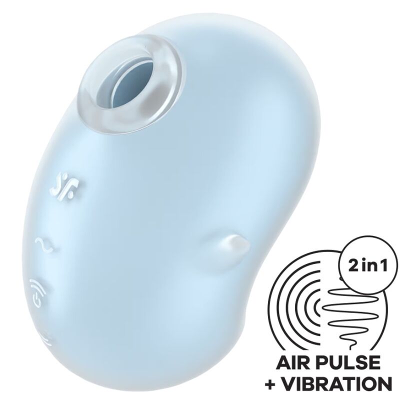 SATISFYER - CUTIE GHOST VIBRATORE DA SEDERE AZZURRO