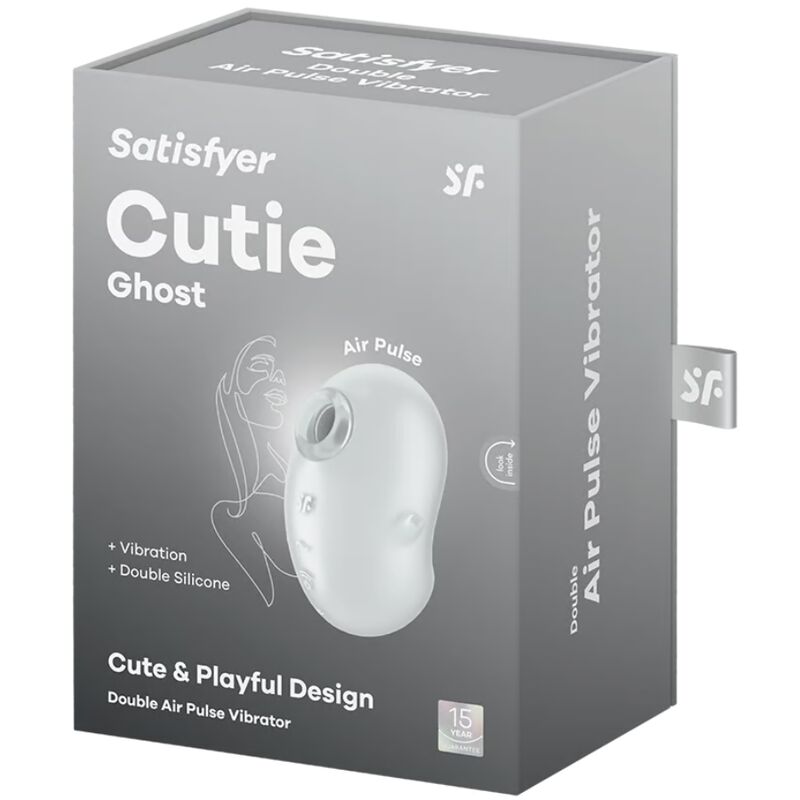 SATISFYER - CUTIE GHOST VIBRATORE DA SEDERE BIANCO