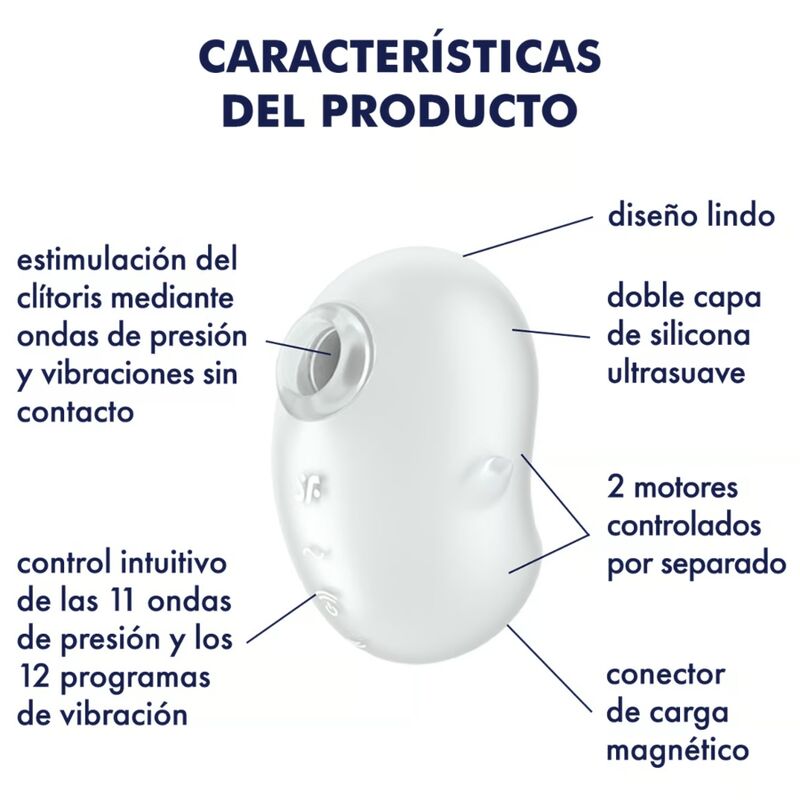 SATISFYER - CUTIE GHOST VIBRATORE DA SEDERE BIANCO