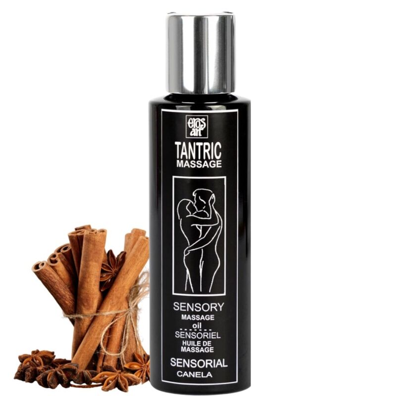 EROS-ART - OLIO DA MASSAGGIO TANTRICO NATURALE E AFRODISIACO ALLA CANNELLA 100 ML