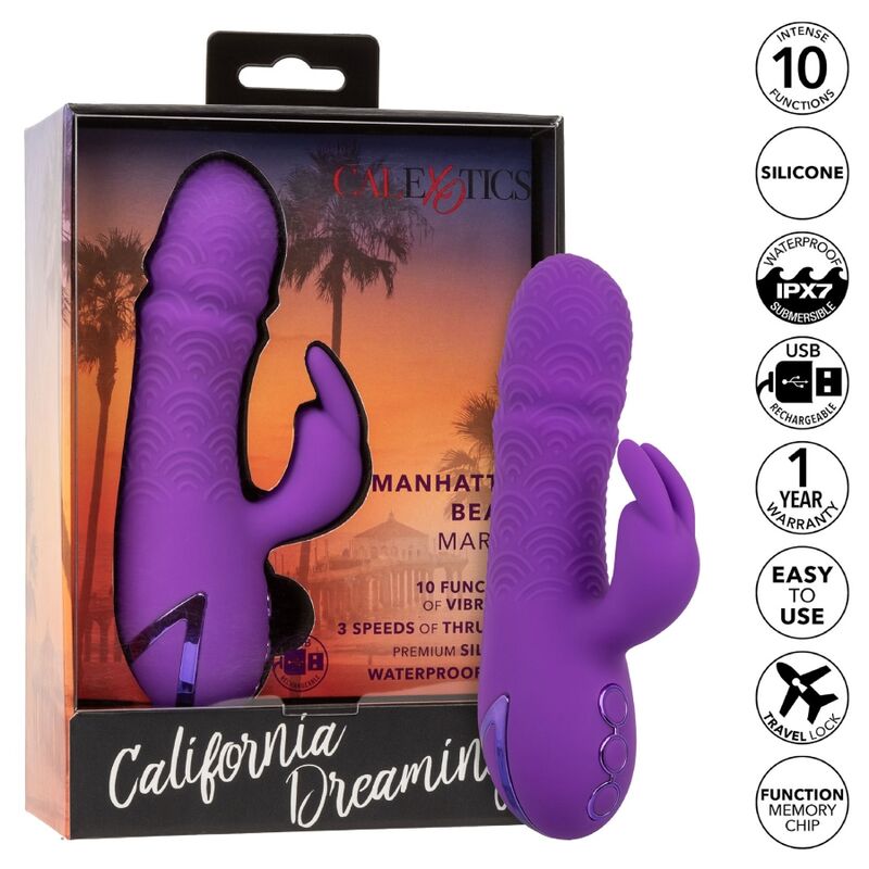 CALEXOTICS - MANHATTAN BEACH MARVEL VIBRATOR RABBIT PURPLE DI CALIFORNIA DREAMING