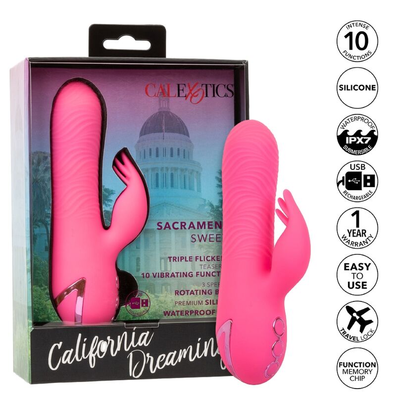 CALEXOTICS - SACRAMENTO SWEETIE VIBRATORE ROSA CONIGLIO DI CALIFORNIA DREAMING
