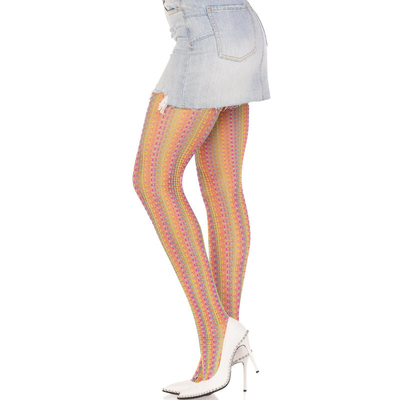 LEG AVENUE - MEDIAS DE GANCHILLO MULTICOLOR