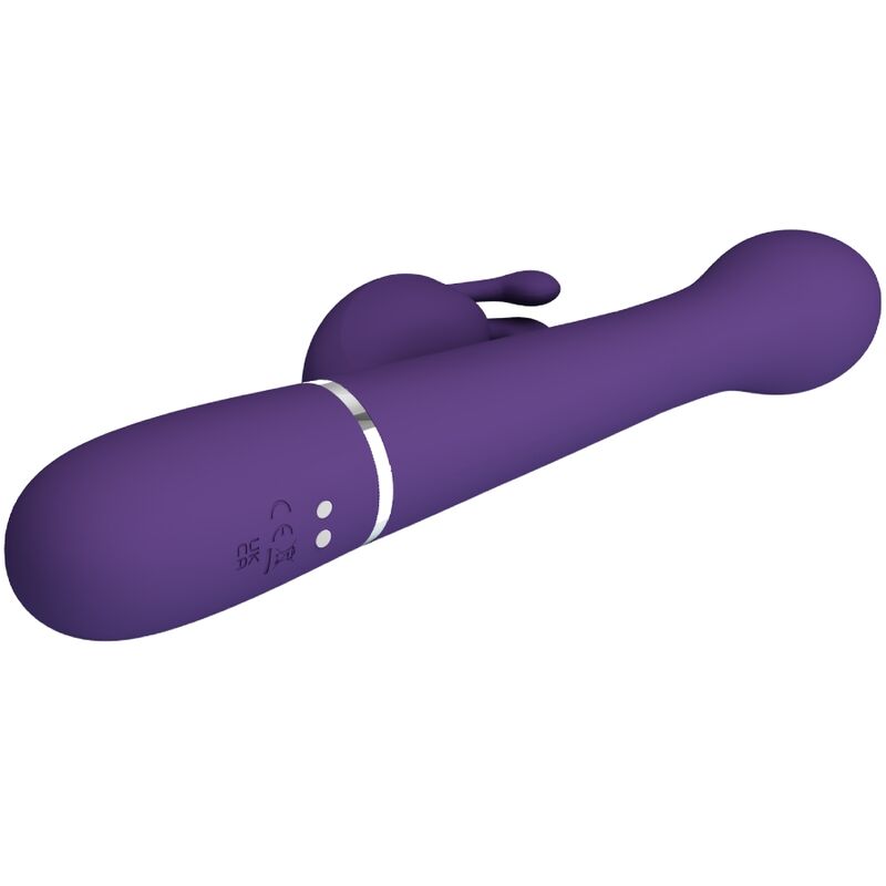 PRETTY LOVE - VIBRADOR DEJON RABBIT 3 EN 1 MULTIFUNCIÓN MORADO
