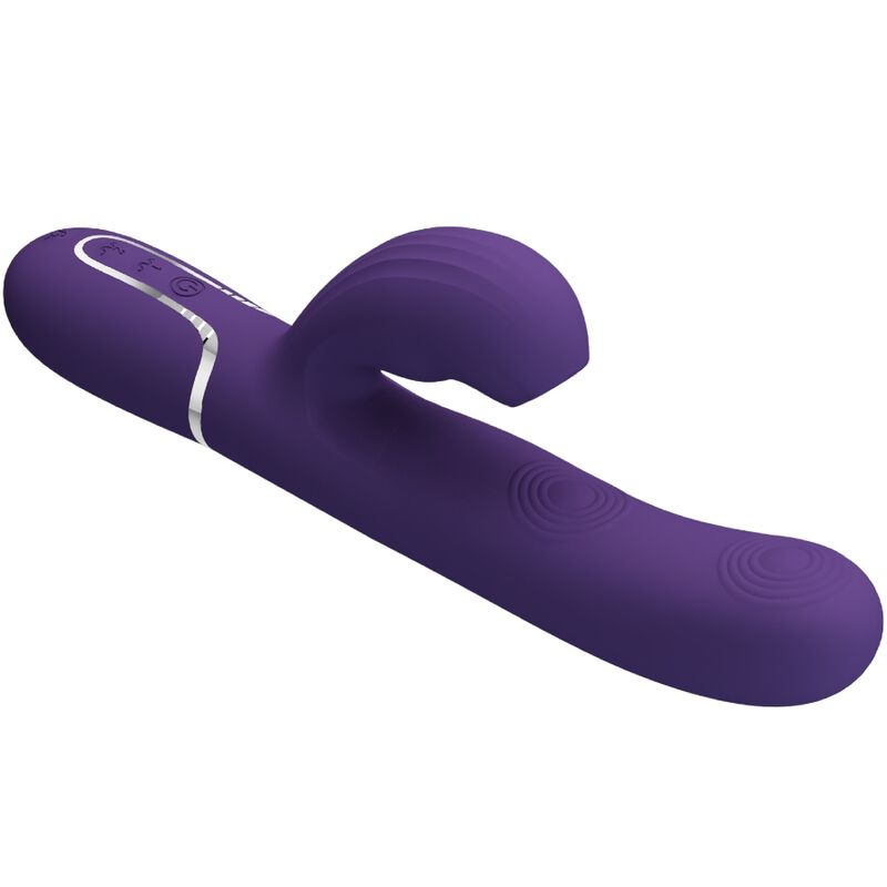 PRETTY LOVE - VIBRADOR PERLITA PUNTO G 3 EN 1 MULTIFUNCIÓN MORADO