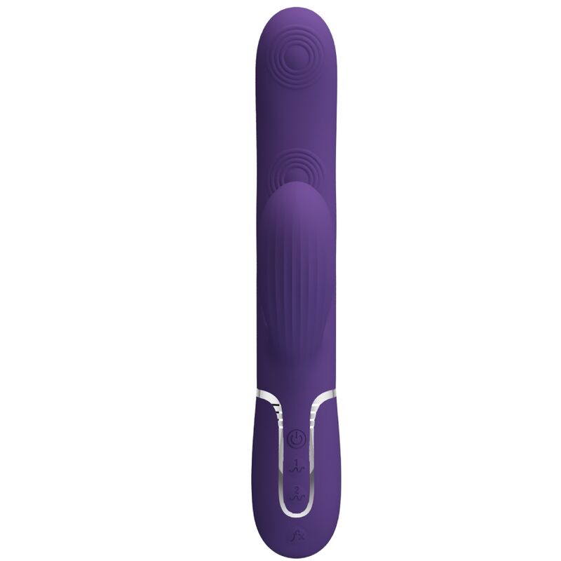 PRETTY LOVE - VIBRADOR PERLITA PUNTO G 3 EN 1 MULTIFUNCIÓN MORADO