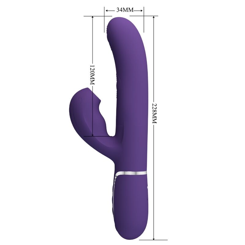 PRETTY LOVE - PERLITA VIBRATORE PUNTO G 3 IN 1 MULTIFUNZIONE VIOLA