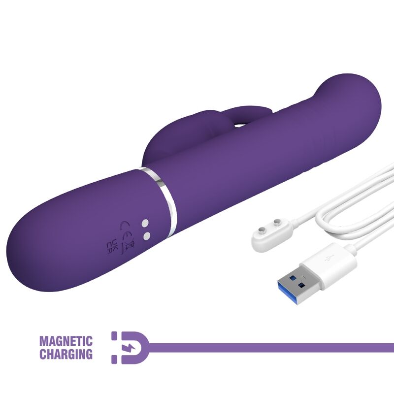 PRETTY LOVE - VIBRATORE CONIGLIO COALE 4 IN 1 VIOLA