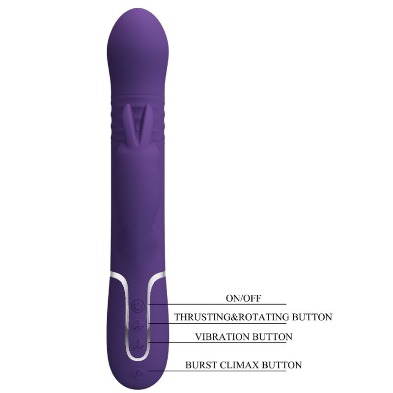 PRETTY LOVE - VIBRATORE CONIGLIO COALE 4 IN 1 VIOLA