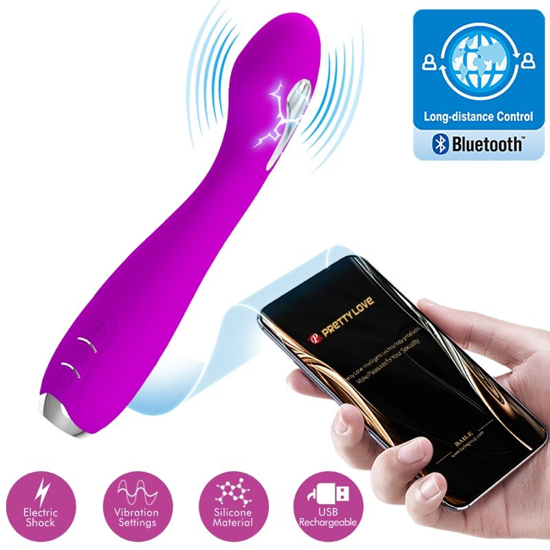 PRETTY LOVE - VIBRATORE ELETTROSHOCK HECTOR APP GRATUITA VIOLET