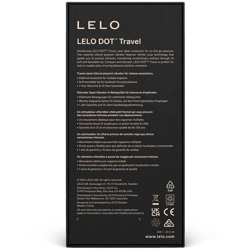 LELO - ESTIMULADOR DE CLÍTORIS DE VIAJE DOT ROSA
