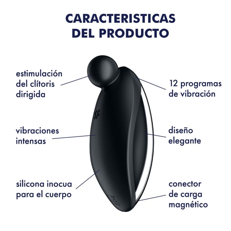 SATISFYER - SPOT ON 2 VIBRADOR DE APLICACIÓN NEGRO