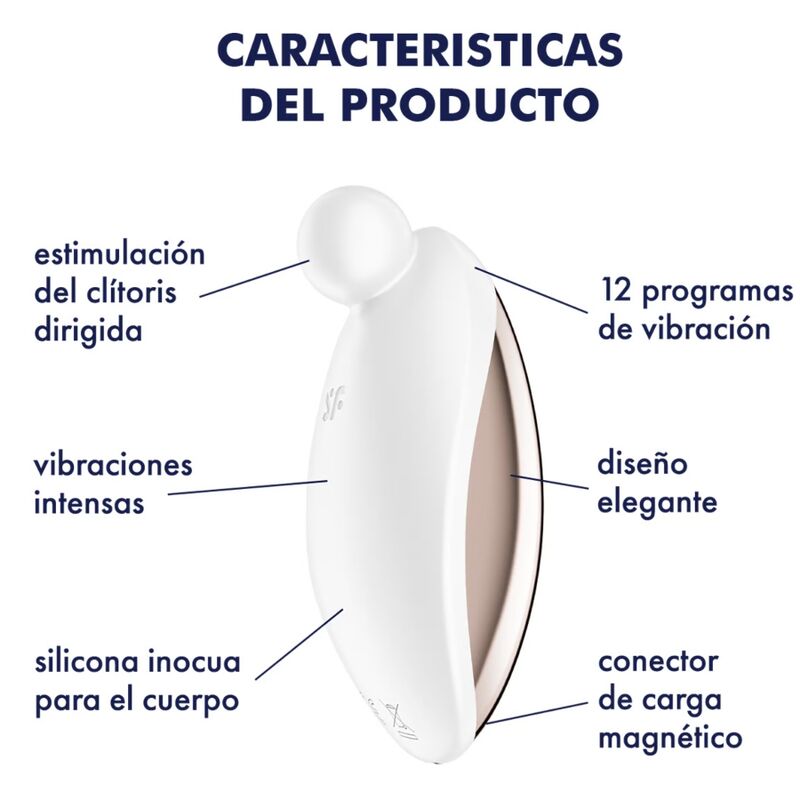 SATISFYER - SPOT ON 2 VIBRADOR DE APLICACIÓN BLANCO