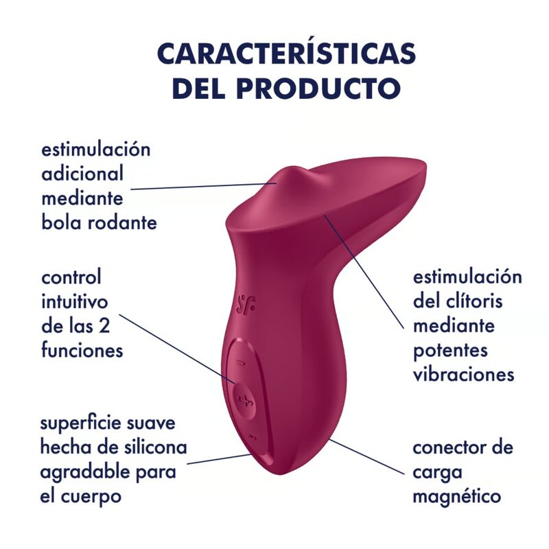 SATISFYER - VIBRATORE CLITORIDEO BERRY DA APPOGGIO ECCITANTE