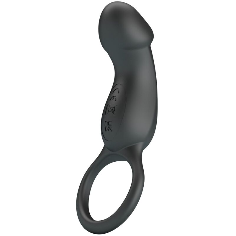 PRETTY LOVE - TRAE ANELLO VIBRANTE NERO CON STIMOLATORE