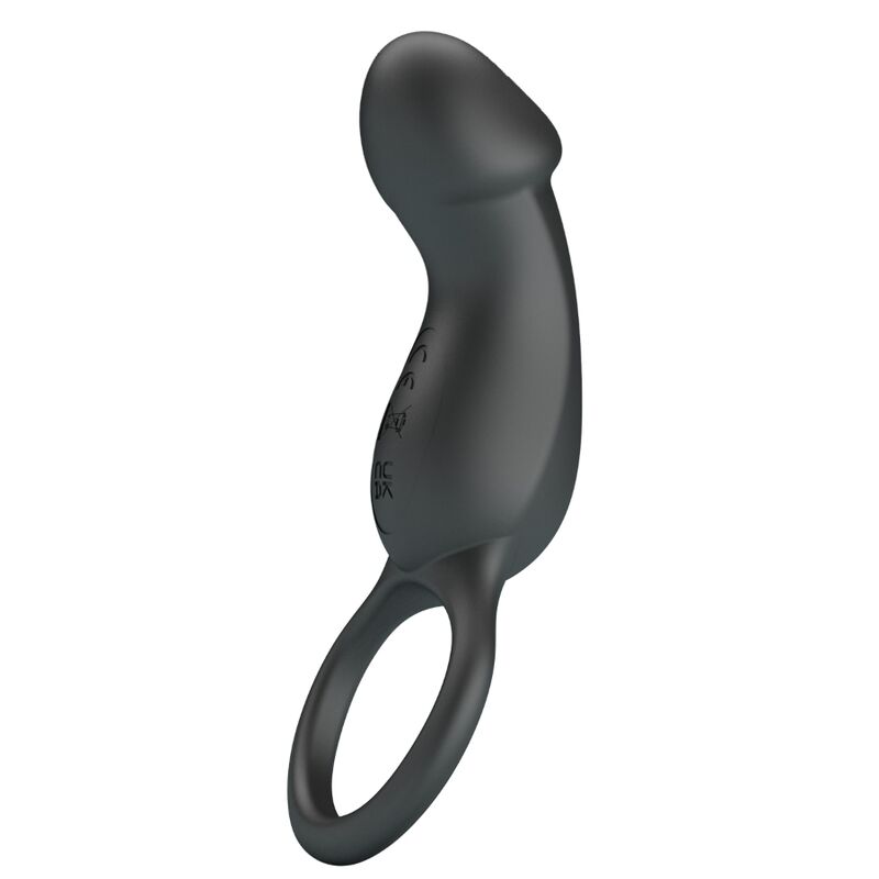 PRETTY LOVE - TRAE ANELLO VIBRANTE NERO CON STIMOLATORE