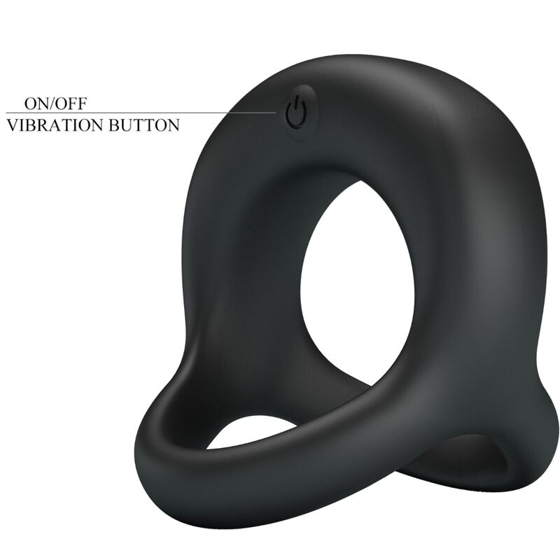 PRETTY LOVE - ANELLO VIBRATORE NERO ELLIOTT