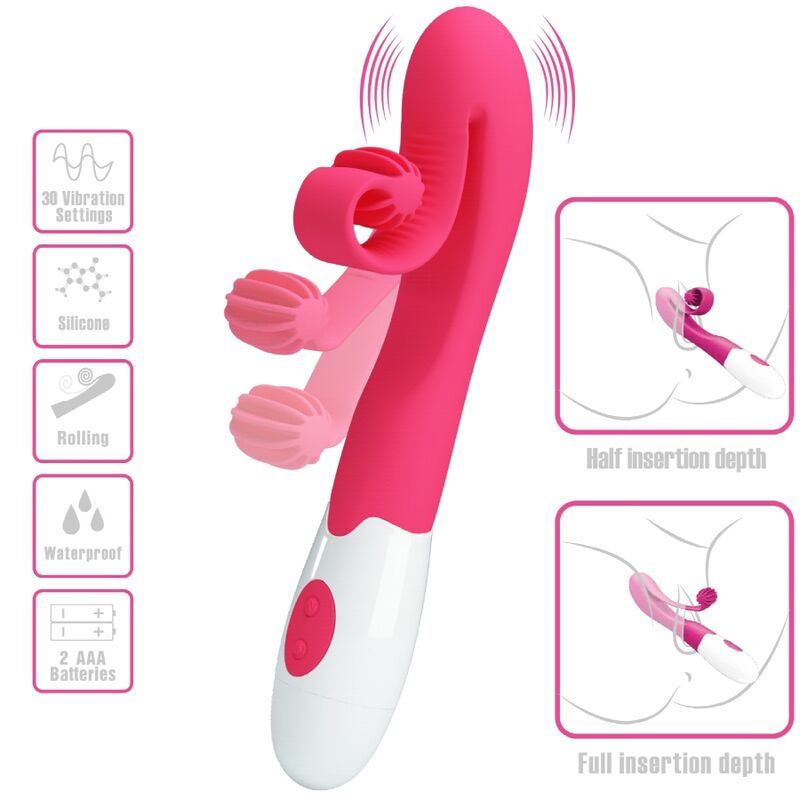 ROMANCE - VIBRATORE E STIMOLATORE ROSA 30 VELOCITÀ