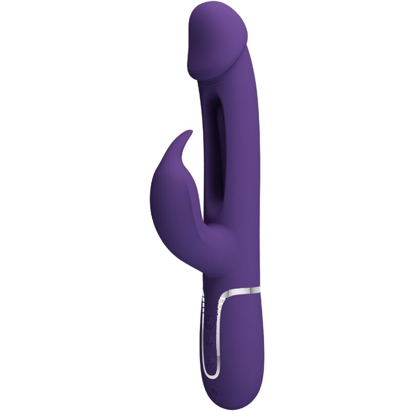 PRETTY LOVE - KAMPAS RABBIT VIBRADOR MULTIFUNCIÓN 3 EN 1 CON LENGUA VIOLETA