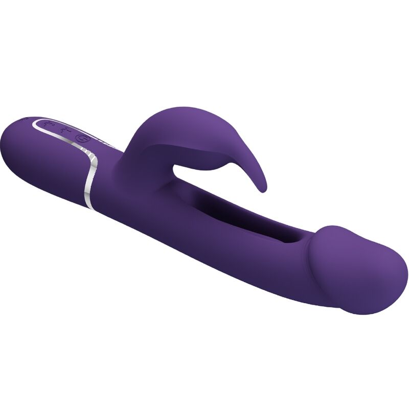 PRETTY LOVE - KAMPAS RABBIT VIBRADOR MULTIFUNCIÓN 3 EN 1 CON LENGUA VIOLETA