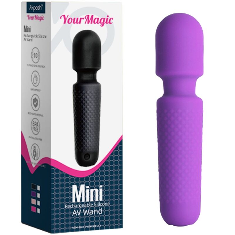 ARMONY - TU MASAJEADOR Y VIBRADOR MÁGICO RECARGABLE 10 VIBRACIONES VARITA PUNTOS MORADO
