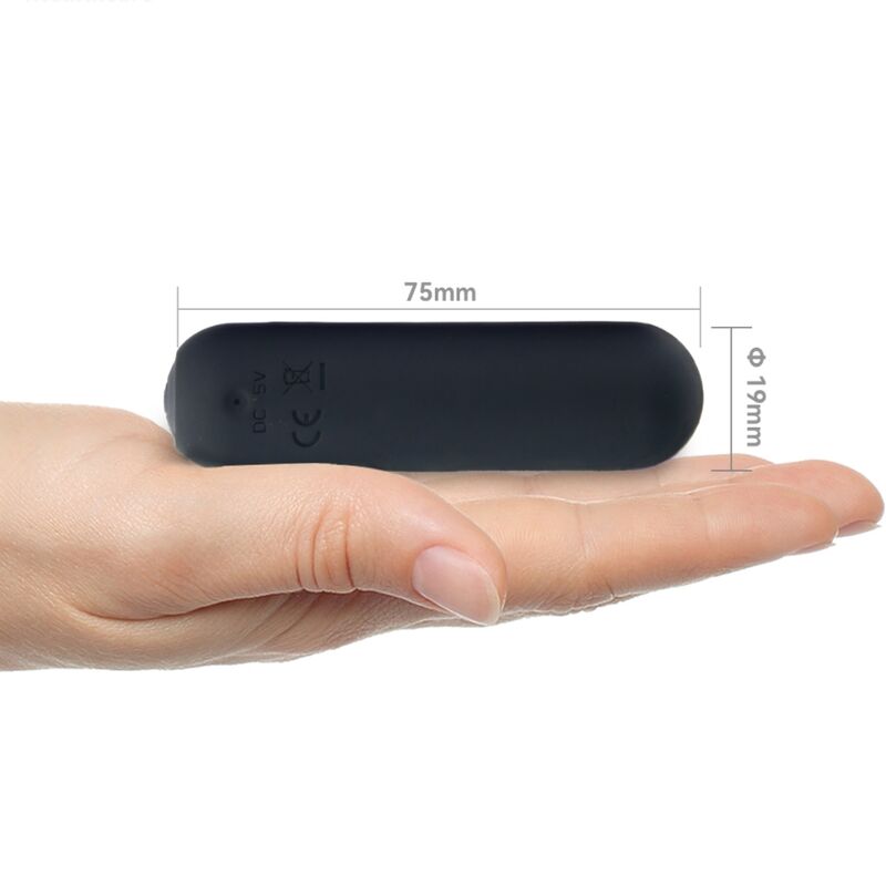 ARMONY - SPLASH JOIE VIBRADOR BALA SILICONA CONTROL REMOTO 10 VIBRACIONES 75 X 19 CM NEGRO