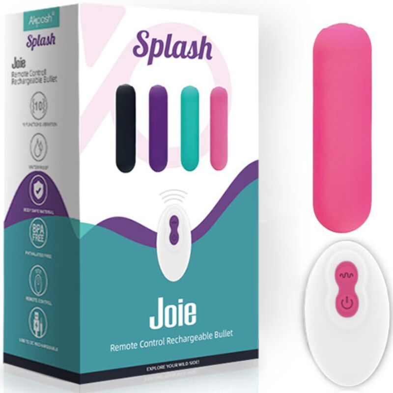 ARMONY - SPLASH JOIE VIBRADOR BALA SILICONA CONTROL REMOTO 10 VIBRACIONES 75 X 19 CM ROSA