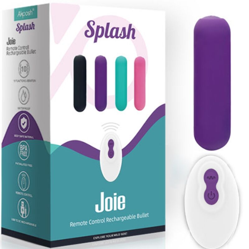 ARMONY - SPLASH JOIE VIBRADOR BALA SILICONA CONTROL REMOTO 10 VIBRACIONES 75 X 19 CM MORADO