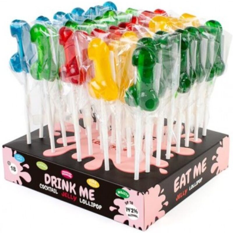SECRETPLAY - ASSORTIMENTO DI LECCA-LECCA A FORMA DI PENE CON ALCOOL 40 UNITÀ