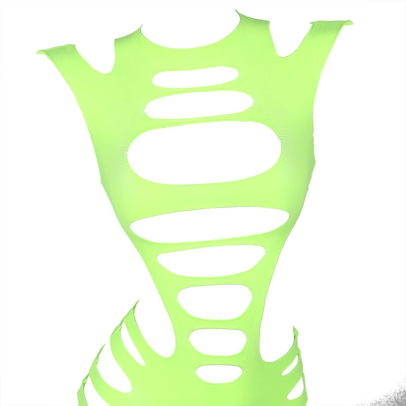 SUBBLIME - 952280 VESTIDO DE RED ELÁSTICA DE MANGA LARGA VERDE TALLA ÚNICA