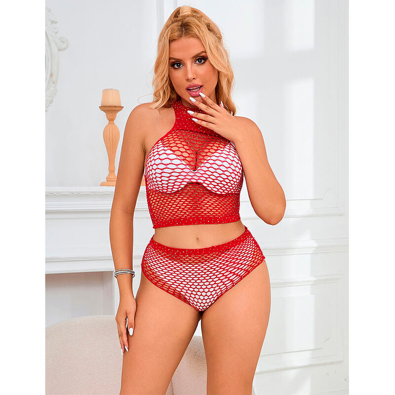 SUBBLIME - 952402 CONJUNTO DE RED CON DIAMANTES ROSAS TALLA ÚNICA