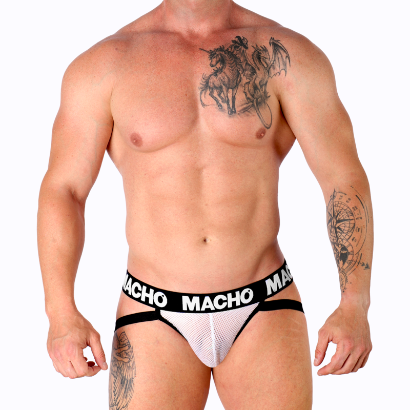 MACHO - MX26X1 JOCK GRID BLANCO S