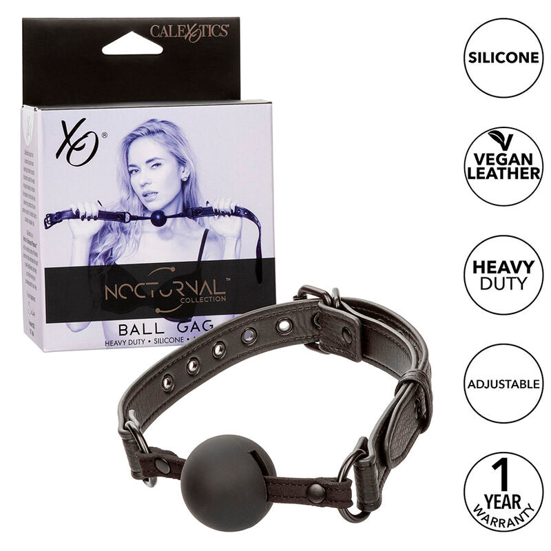 CALEXOTICS - BALL GAG NOTTURNO IN SILICONE NERO