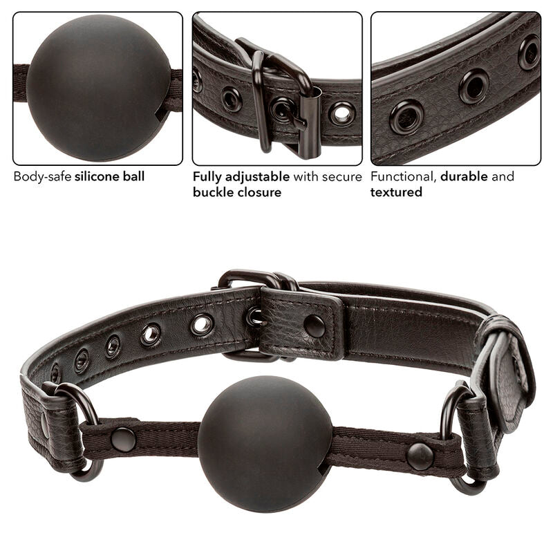 CALEXOTICS - BALL GAG NOTTURNO IN SILICONE NERO