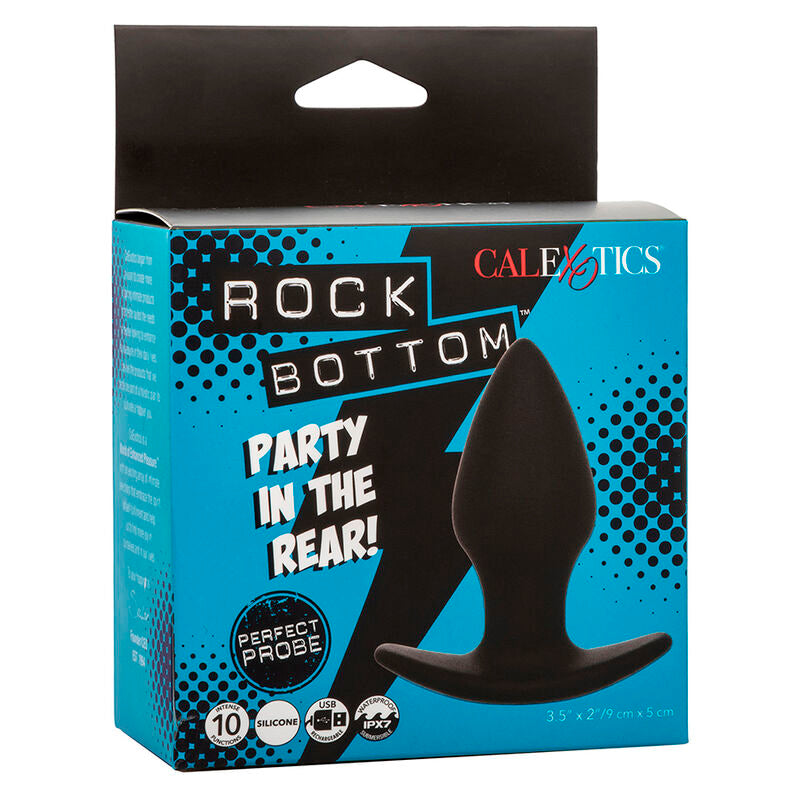 CALEXOTICS - ROCK BOTTOM PERFECT ANAL PLUG 10 VIBRAZIONI SILICONE NERO