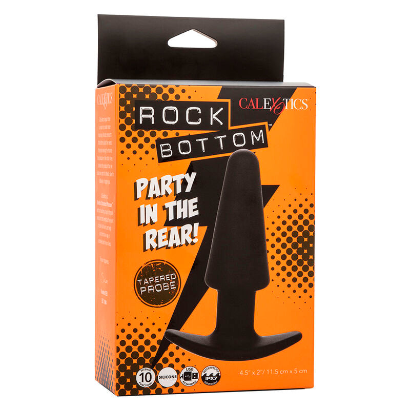 CALEXOTICS - ROCK BOTTOM TAPPETINO ANALE CONICO 10 VIBRAZIONI SILICONE NERO