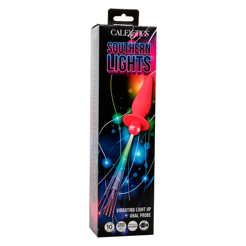 CALEXOTICS - SOUTHERN LIGHTS PLUG ANALE ILLUMINANTE 10 VIBRAZIONI SILICONE ROSA