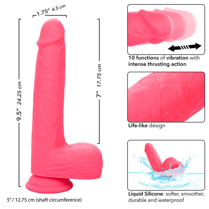 CALEXOTICS - VIBRATORE REALISTICO 10 VIBRAZIONI ROSA