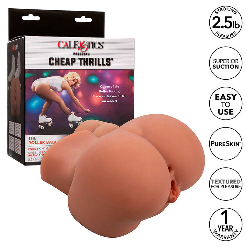 CALEXOTICS - THE ROLLER BABE MASTURBADOR DOBLE REALISTA CARNE